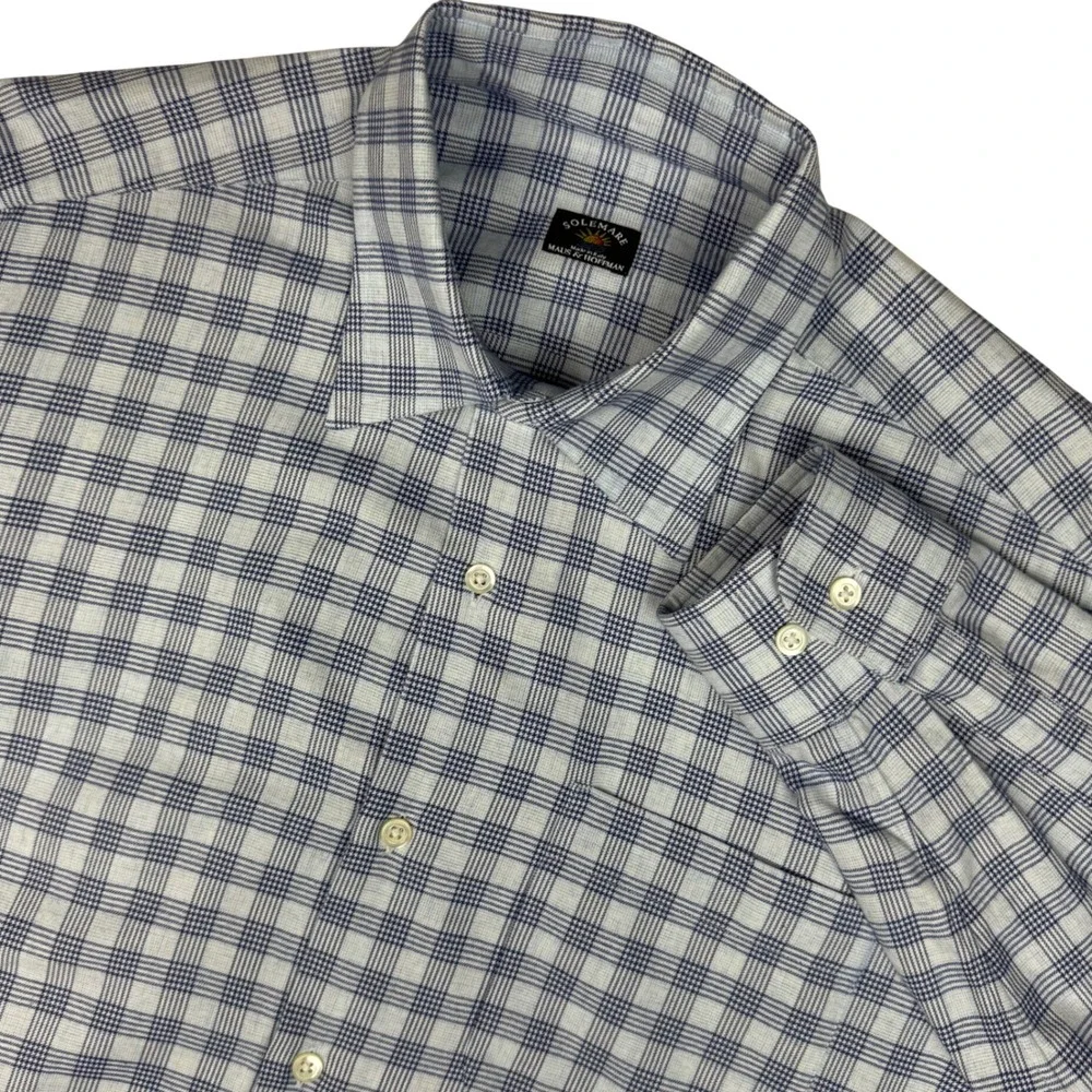 Solemare Maus & Hoffman Plaid Cotton Cashmere Blend Shirt Mens M Italy Old Money